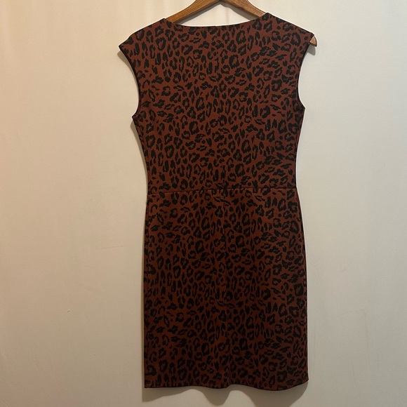 Nine West Brown & Black Animal print Sleeveless Dress Size S - Picture 2 of 8